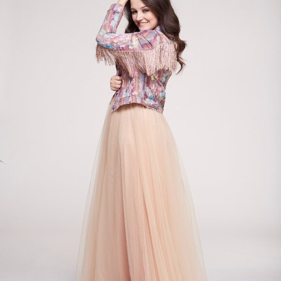 Sylvie Muller Dresses & Skirts - The Gala Champagne Tutu tulle skirt- perfect for tall girls! The model is 5ft8